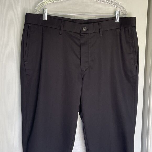 Haggar H26 Men's Straight Fit Trousers Black 40x29 Pants - Picture 16 of 16